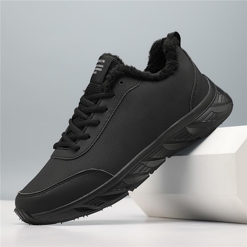 Warm Mens Winter Sneakers Male Students Cotton Walking Footwear With Plush