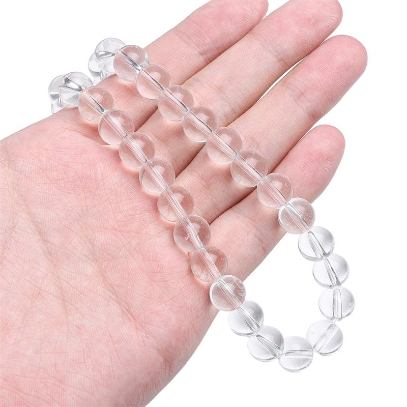 38cm/Str Glass Round Bead Chain for Necklace Bracelet DIY Jewelry Making 4-10mm