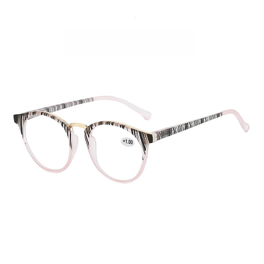 Unisex Fashion Photochromic Reading Glasses Women'S Retro Oval Frame Farsighted Glasses Anti-Blue Light Color Changing Glasses