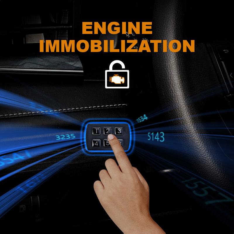 New Universal 12V Fuel Pump Cut off Car Engine Locker by Password Immobilizer Keypad With Anti-Hijacking Function Alarm System