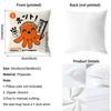 T-Takoyaki Japanese Food Cushion Cover Premium Comfort Reversible Pillow Cover - Dual - Use Design for Home & Car