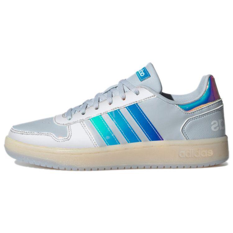 Adidas Neo Hoops 2.0 Comfortable Versatile Non-Slip Durable Low-Top Basketball Shoes Women Sneakers Blue White H02711
