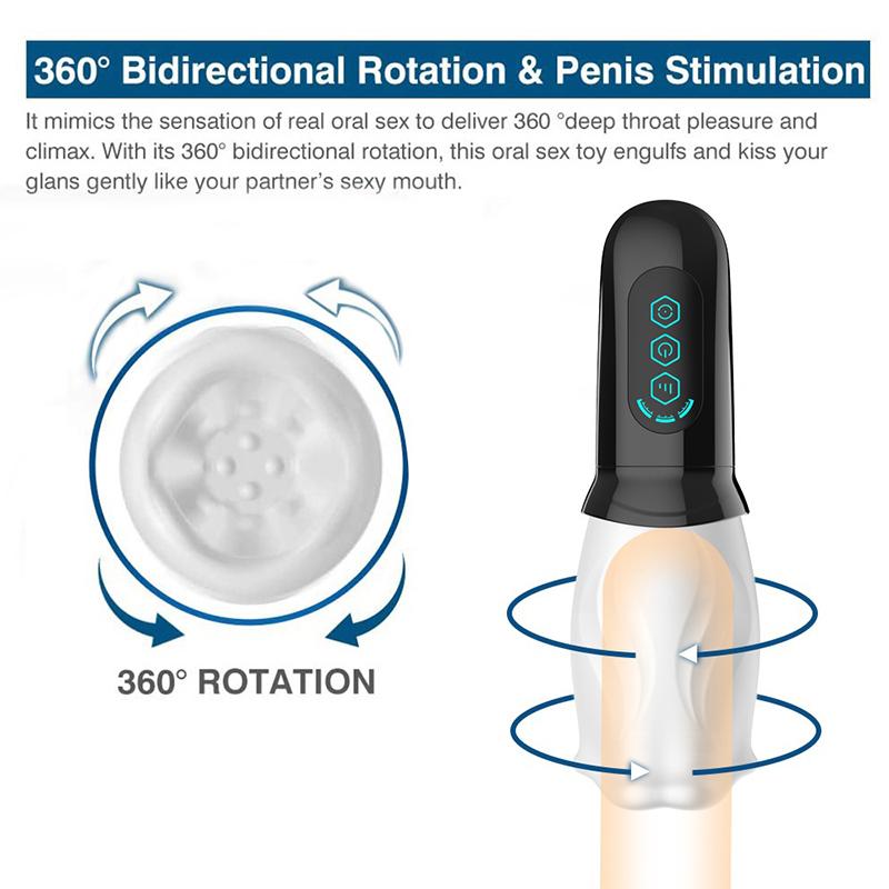 Male Masturbator Oral Sex Trainer Vibrator Sex Toys for Men Vagina Real Pussy Adult Delay Automatic Climax Glans Stimulate Man