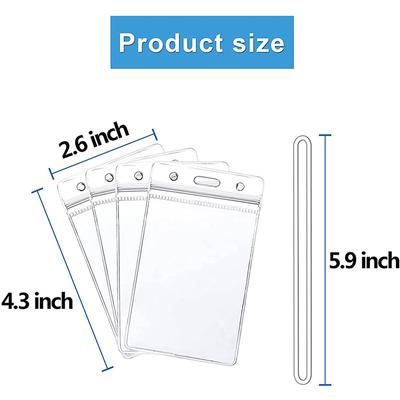 2 fundas transparentes impermeables y resellables para tarjetas de embarque y etiquetas de equipaje