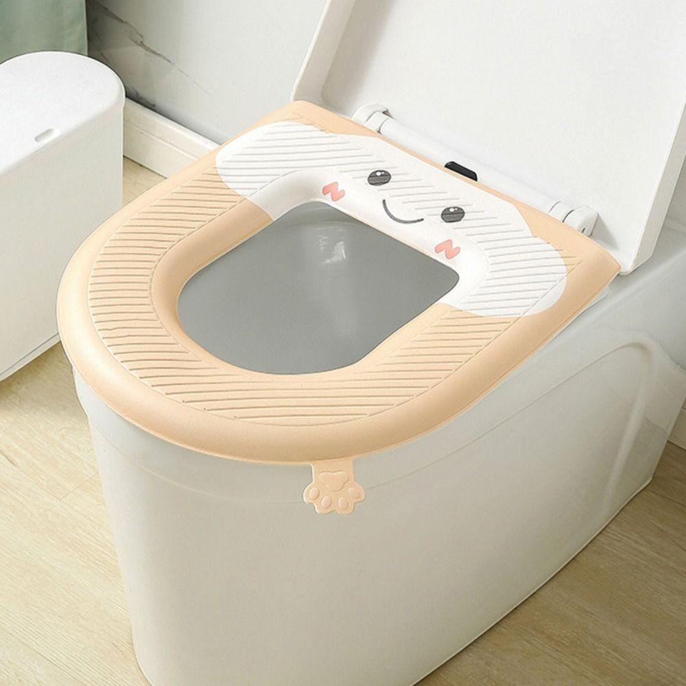 

With Handle Toilet Seat Cushion Universal Closestool Mat Soft EVE Toilet Seat Cover Household
