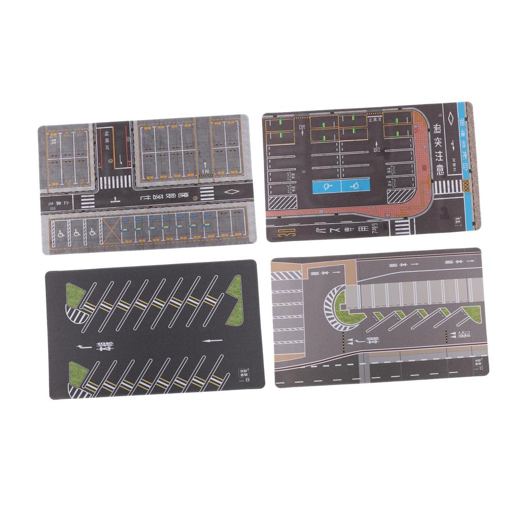 1:64 Parking Lot Mat Diorama Mouse Pad Car Scene Mat Mini Diecast Garage Model Building for Diecast Car Model Vehicle Scene Toy