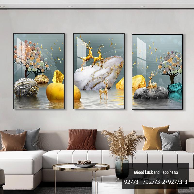 Nordic Minimalist Triptych: Modern Decorative Wall Art for Living Room, Bedroom, or Dining Area
