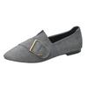 Fabric Pointed Pointed Women's Shoes  Spring New Low Top Low Heel Flat Shoes V Mouth Mid Mouth Lazy Women's Casual Shoes