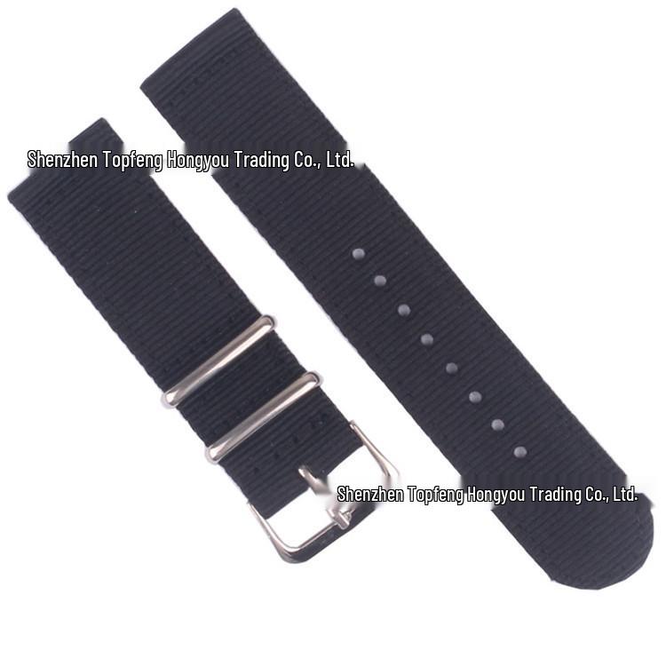 Regnbuefarget klokkereim i lerret og nylon i koreansk stil (18/20/22/24 mm) for Apple Watch