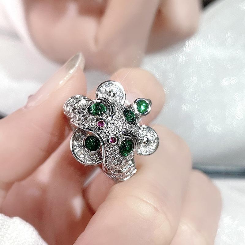 Guofeng Lion Dancing Open Ring Luxury Lion To Improve Cold Wind Niche Design Personality High-End Ring Adjustable opening