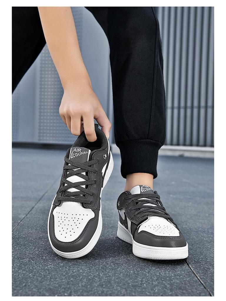 Unisex Kids' Autumn Velcro Sports Sneakers - White Casual Style