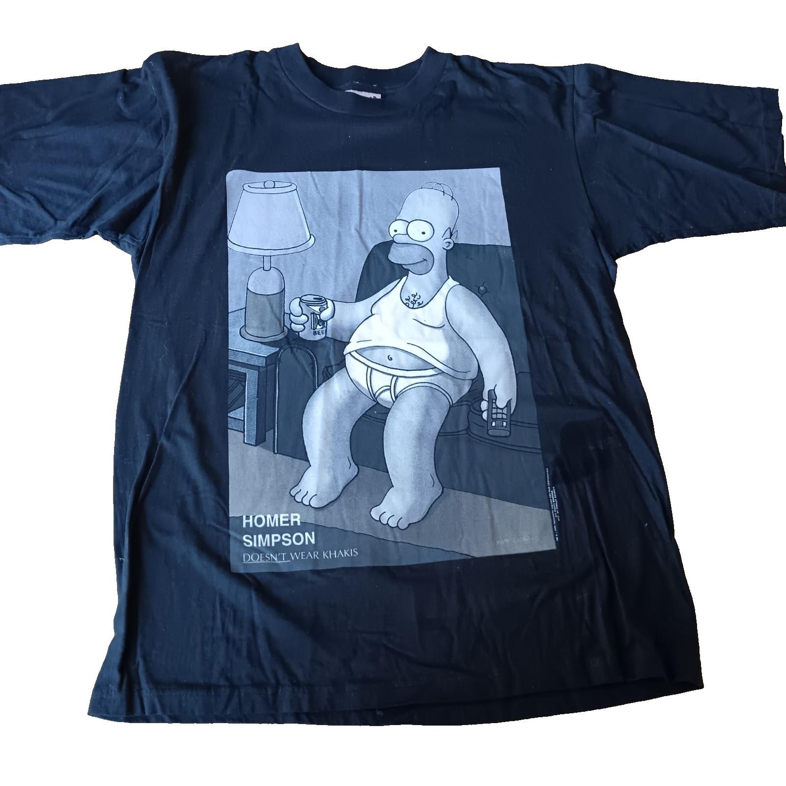 Vintage The Simpsons T-Shirt X-Large Black Cartoon 1995 Homer Simpson 90s XXXXL