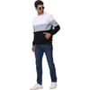 Large Size Men's Hooded Pullovers Checkered Color Blocking Sweatshirt Retro Jacquard Casual Sports Hoodie for Men