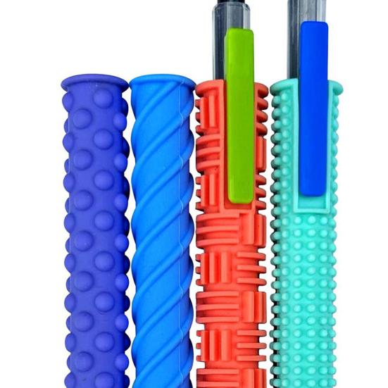 Silicone Pen Sleeve for Quiet Fidgeting Sensory Stress Relief Pen Mechanical Pencil Conversion Kit Teacher Gift for Classroom Supplies