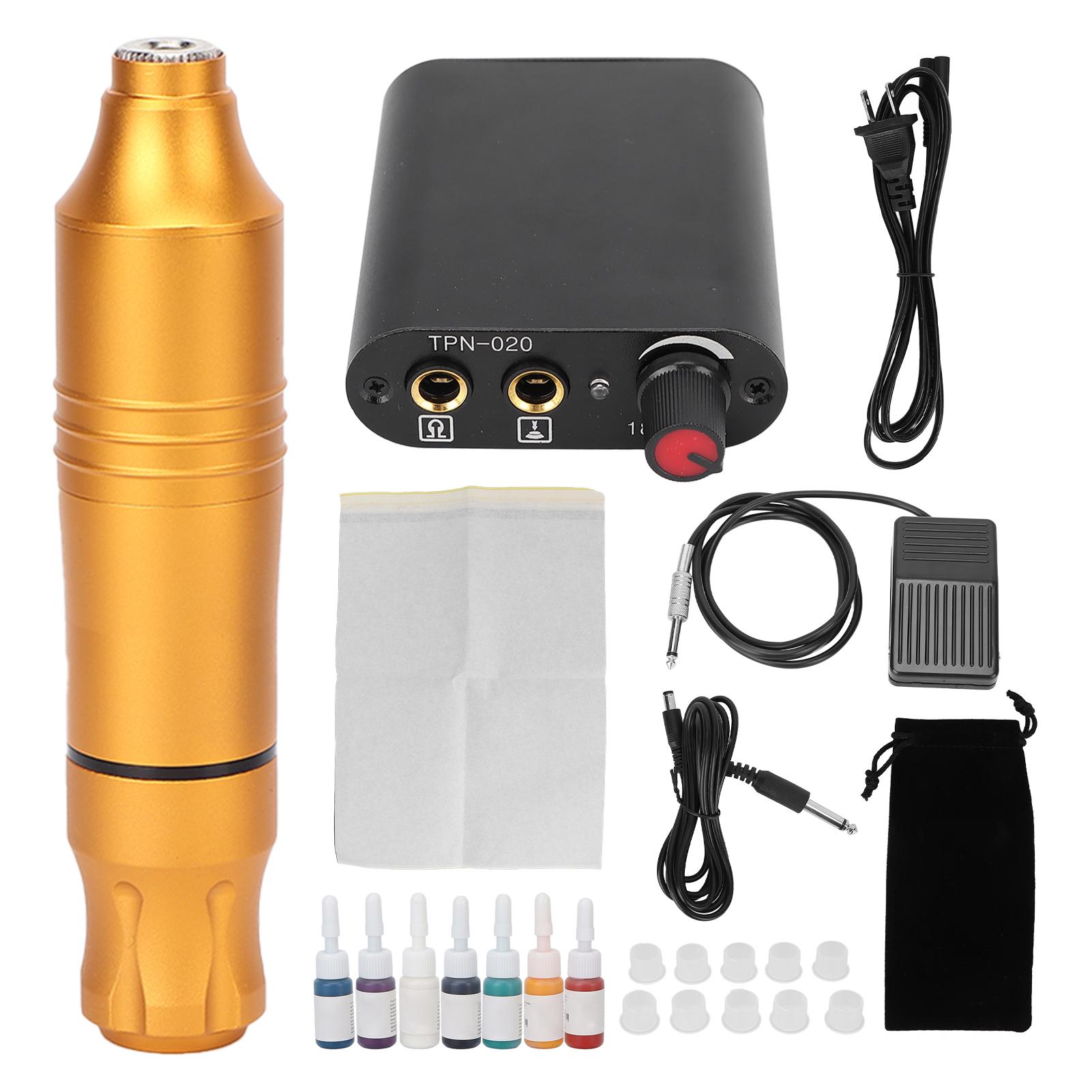 

Профессиональный комплект для татуировки Power Shader Liner Tattoo Pen Supply Tattoo Ink Pigment 90‑265 В US Plug