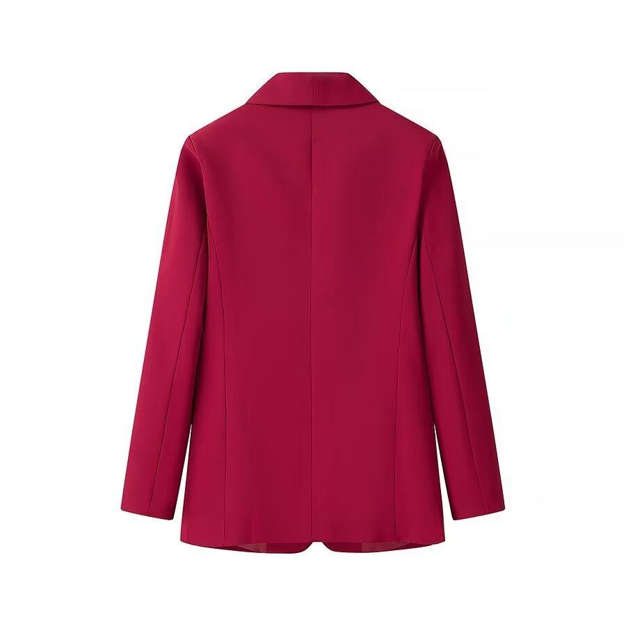 Damen Kostüm Jacke Kragen Kleid Hosen Set Mode Elegant Business Casual Outfit