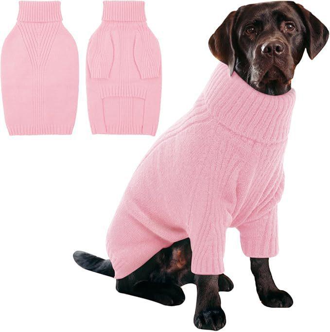 

Extra Large High Neck Knitted Dog Sweater with Legs for Autumn/Winter (4XL-5XL) XXL