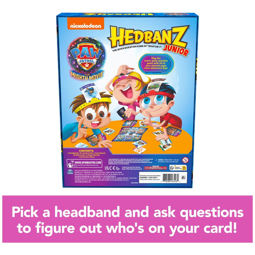 Hedbanz Junior PAW Patrol The Mighty Movie Game