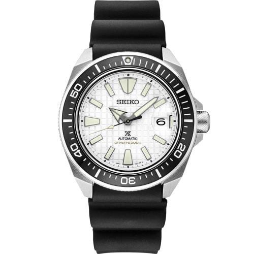 

SEIKO Men s Prospex Black 44mm Stainless Steel Watch SRPE37, Black, Driver, Sports.