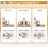 2-Pack Hidden Hinges for Cabinet Doors Frameless,90 Degree Concealed Cabinet Hinges, Surface Mount Hinges