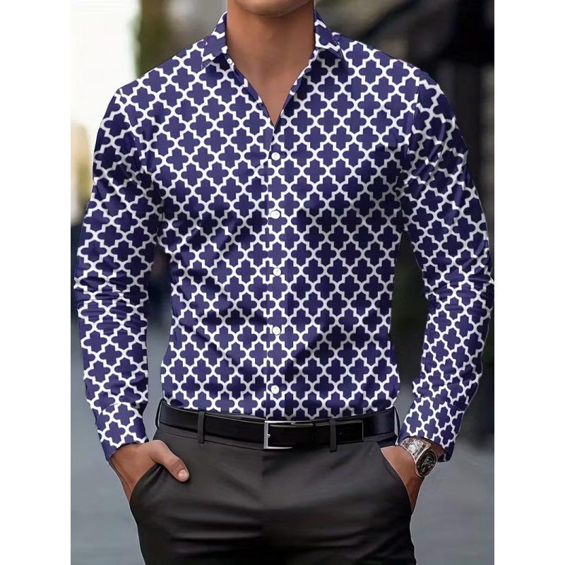 Trendy Floral Print Long-sleeve Shirt, Casual Button-up for Daily Wear