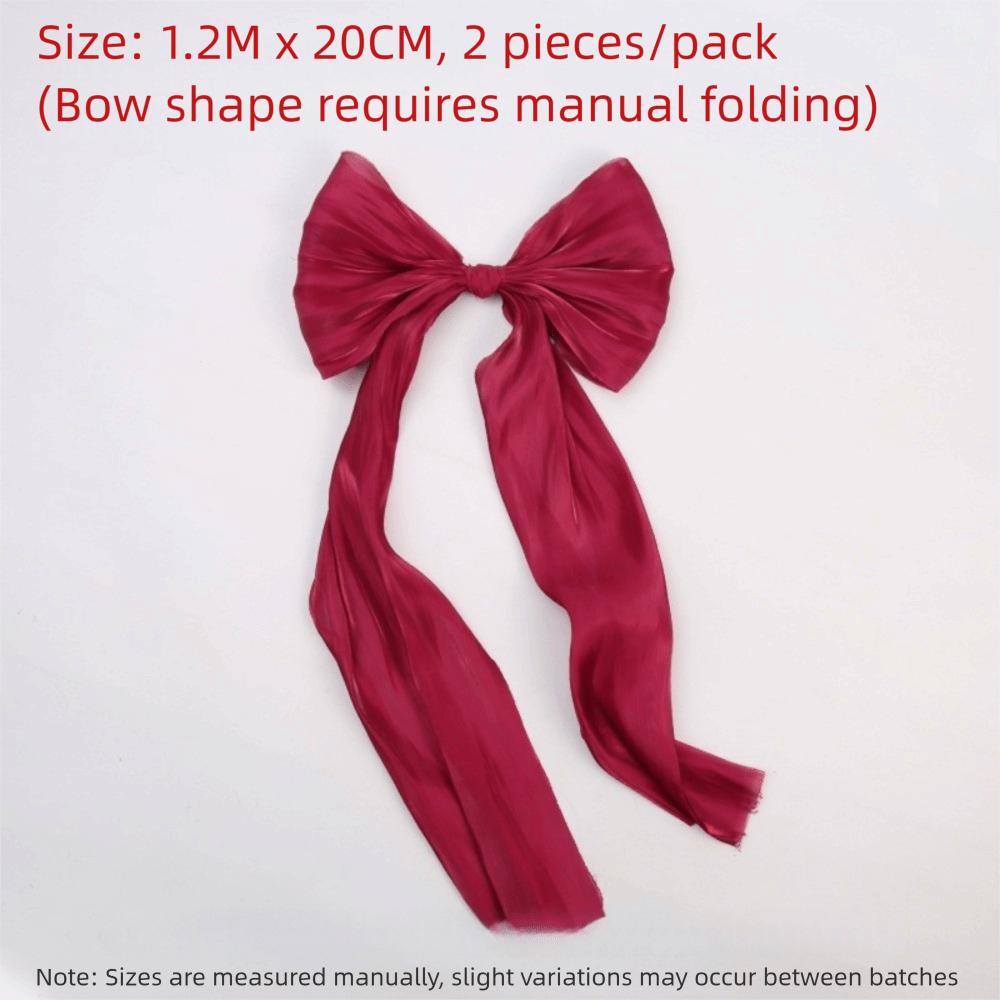 

2 шт. Французская жемчужная пряжа Цветочная пряжа Пояс Ручная работа Цветочное украшение Упаковка для подарков красный