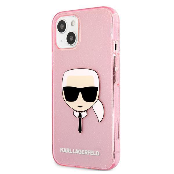 Karl Lagerfeld Klhcp13Skhtuglp Iphone13 Mini 5,4 Różowy/Pink Hardcase Glitter Karl`s Head