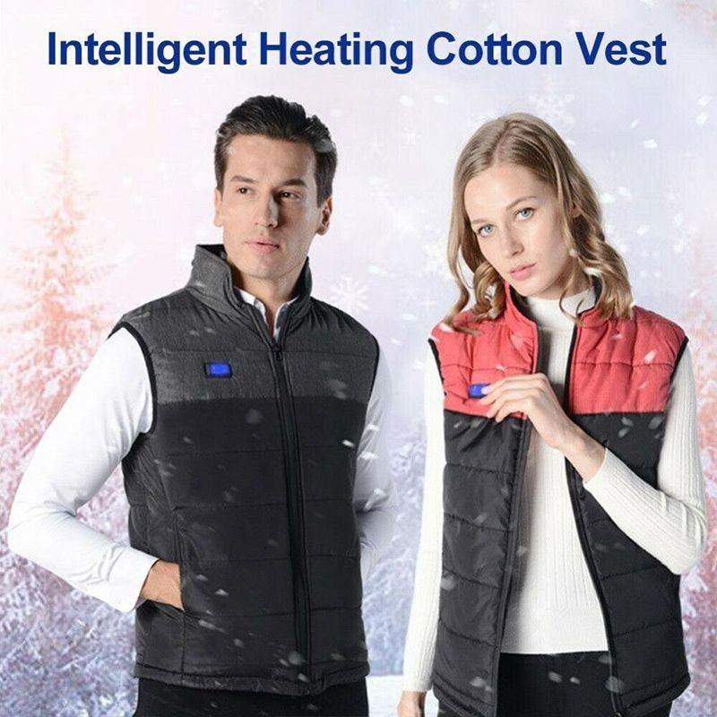 Vest Winter Heated Jacket Electric Usb Heating Coat Men Women Body Warm