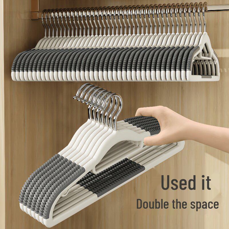 Seamless Non-Slip Clothes Hanger with Thickened Shoulders and No Bag Marks for Home Use