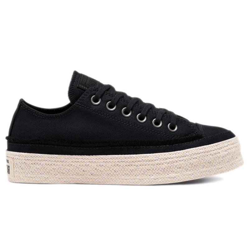 Converse Chuck Taylor All Star Espadrille Comfortable Everyday Low Top Espadrille Women's Black