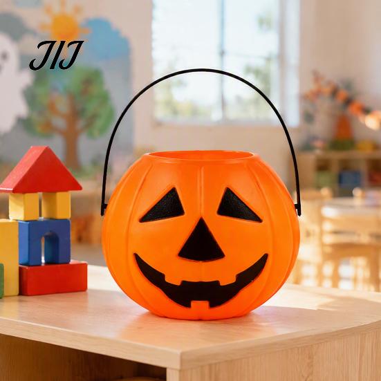 Trick or Treat Containers 1/2/3Pcs Halloween Pumpkin Candy Bucket, Trick-or-Treat Holder Basket, Bucket with Handle Jack-O-Lantern Sweet Snack