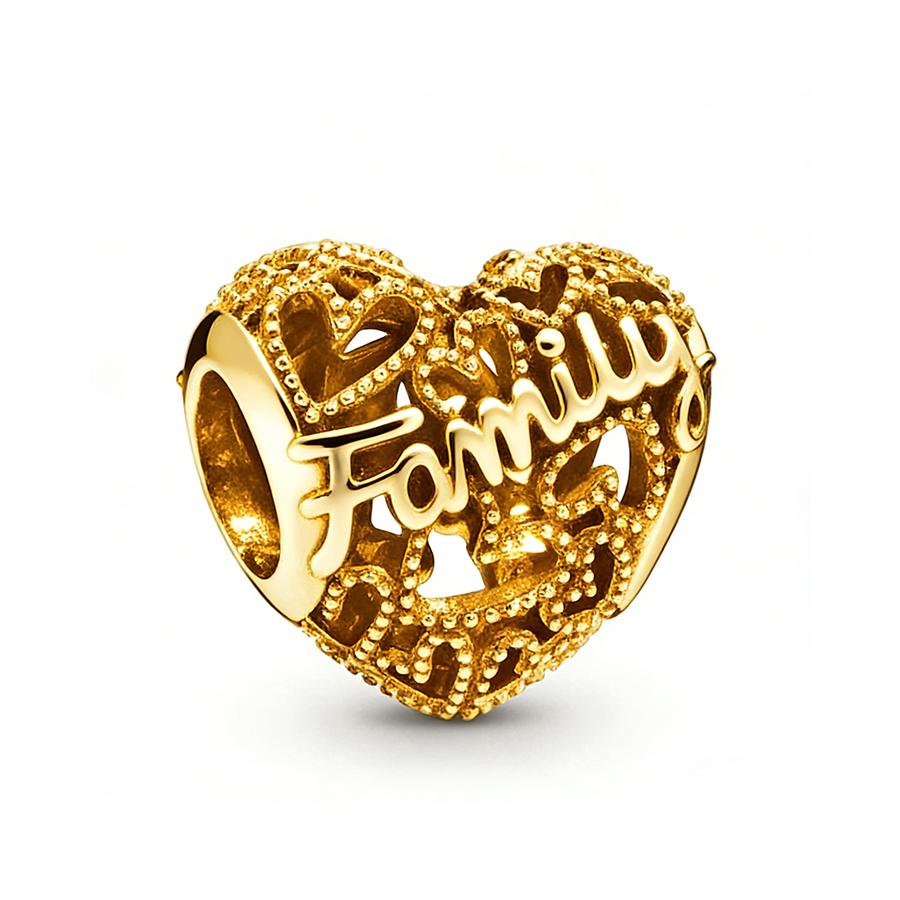 New Original Charms Sparkling Golden Hearts Series Angel Wings Hearts Clip Lucky Star Beads Fit Snake Bracelets DIY Jewelry Gift
