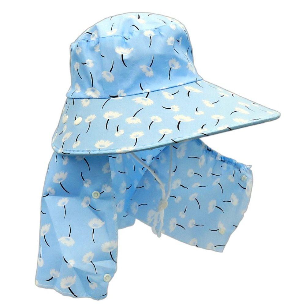 Dámská čepice na sběr čaje UV ochrana Zemědělská pracovní čepice Nové sluneční čepice s květinovým potiskem