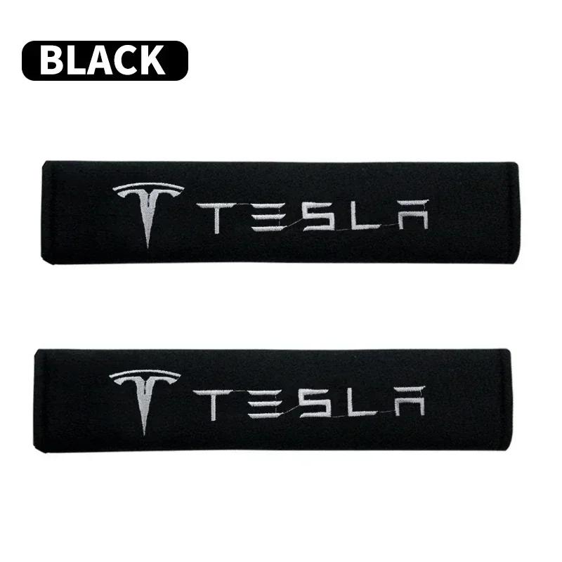

Car Sticker Tesla 2Pcs Car Seat Belt Shoulder Cover Pads Guard Protector For Tesla Model 3 2021 S X Y Style Roadster Invader Coi