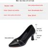 Women's Shoes Soft Leather Pointed High Heels Fashionable Light Shallow Mouth Leather Shoes