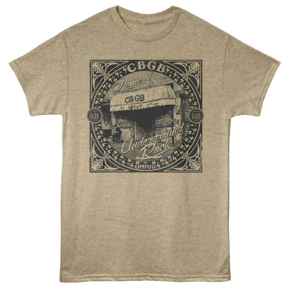 

CBGB - Underground Rock - Khaki Heather Adult Short Sleeve T-Shirt 3XL