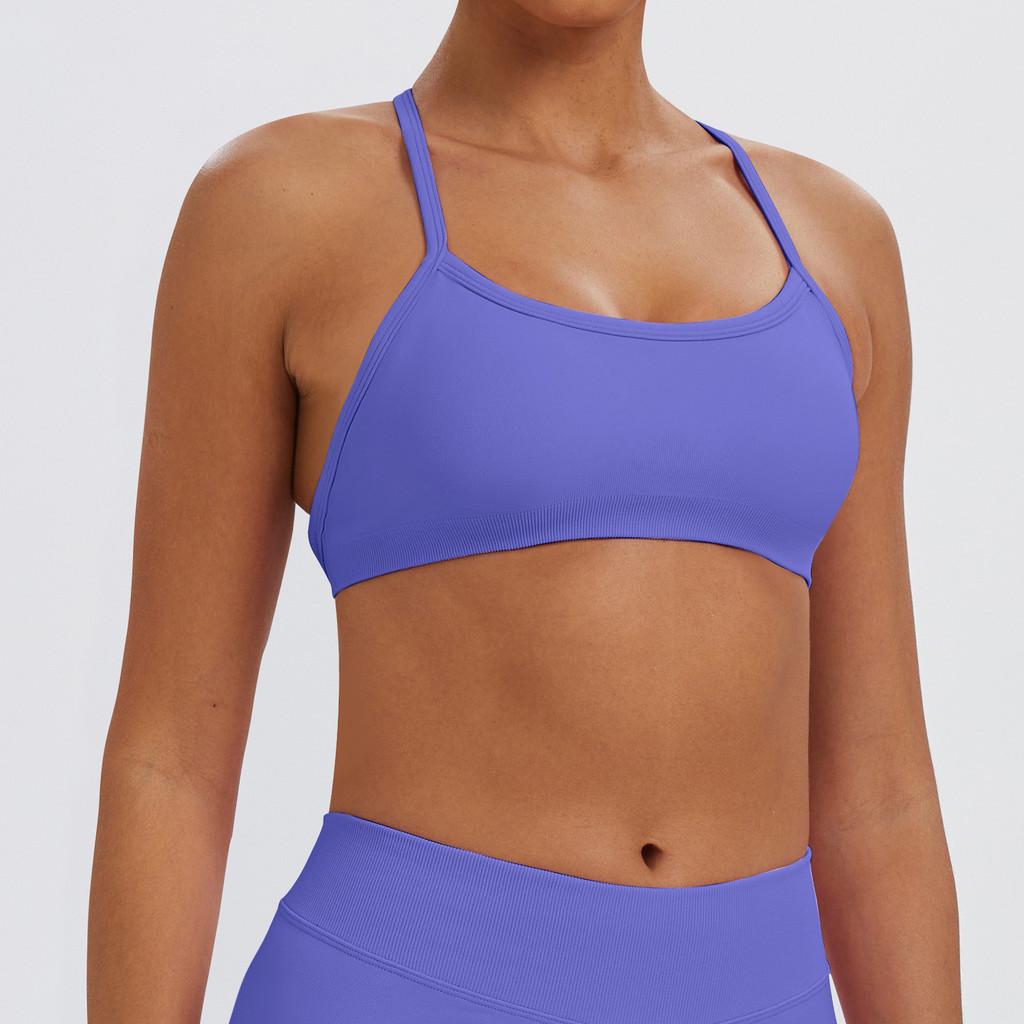Seamless Highstretch Yoga Bra With Removable Straps For Fitness And Workout Enthusiasts