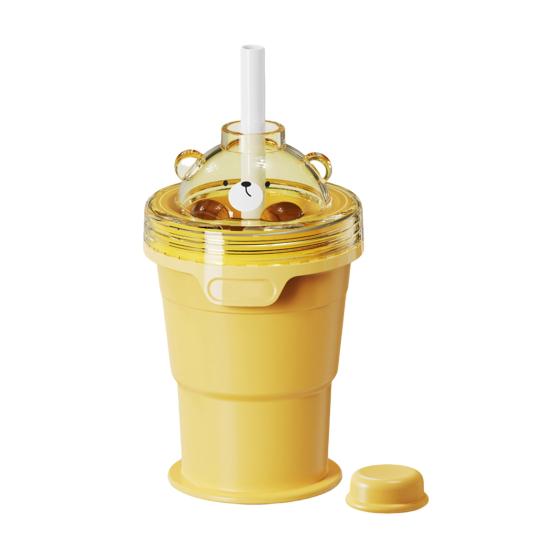 2-in-1 Collapsible Silicone Ice Ball Maker Cup Portable Ice Cube Bottle