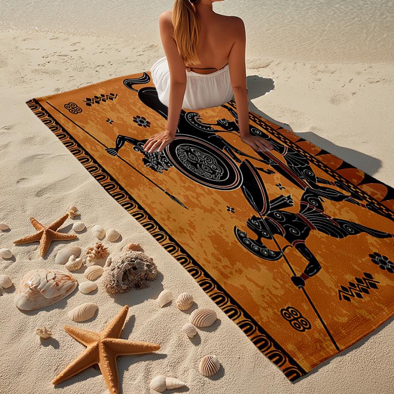 Greek Mythological Scene Beach Towel, Super Soft Microfiber, Gift for Her/Him, Birthday, for Pool, Beach, Travel, Home Decor Fan Gifts