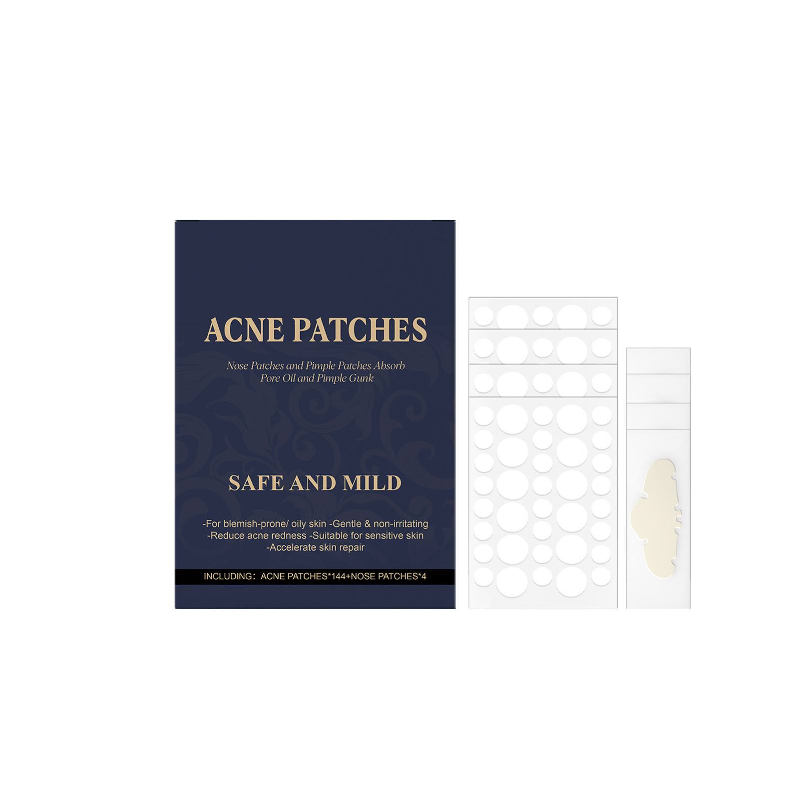 

144 Acne Patches And 4 Nose Blackhead Patches. The Acne Patch Hydrocolloid Effectively Acne And Blackheads From All Skin One Size белый