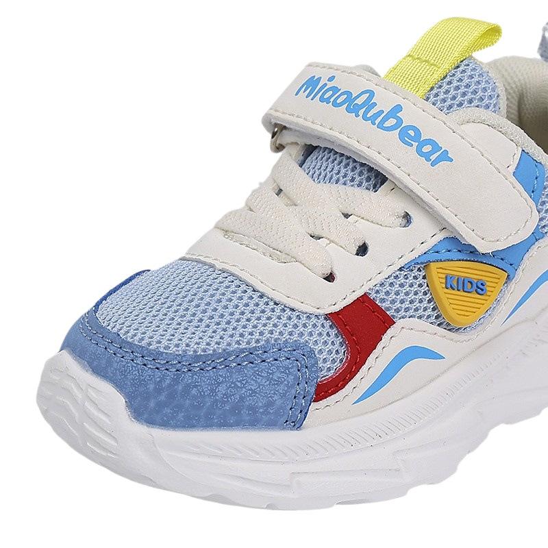 Baby shoes 2025 autumn classmates boys and girls middle school children Velcro breathable mesh soft-soled doll sports shoes