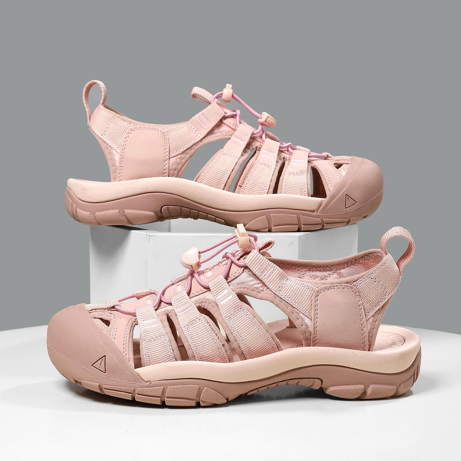 

Fashion 2025 Pink Women s Outdoor Toe Casual Lightweight Breathable Summer Beach Shoes Luxury Lightweight Hiking Shoes Size 45 35 розовый