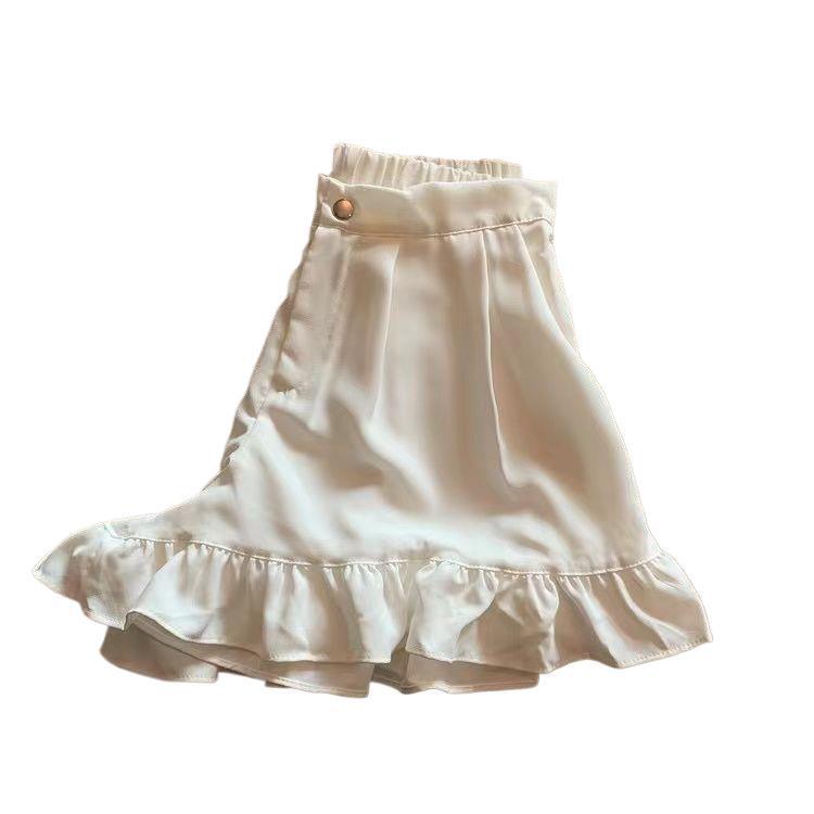 Summer Ruffle Shorts - High Waist Slim Fit, Wide-Leg Design for Plus Size Women