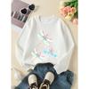 European sizes Girls Soft Crewneck Sweatshirt Watercolor Dragonfly Print, Casual for Fall Winter, Ideal Holiday Present.