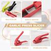 uxcell Garlic Press Inch Stainless Steel Garlic Kitchen Tool for Home and Professional White 7.5 Slicer/Crusher Use,