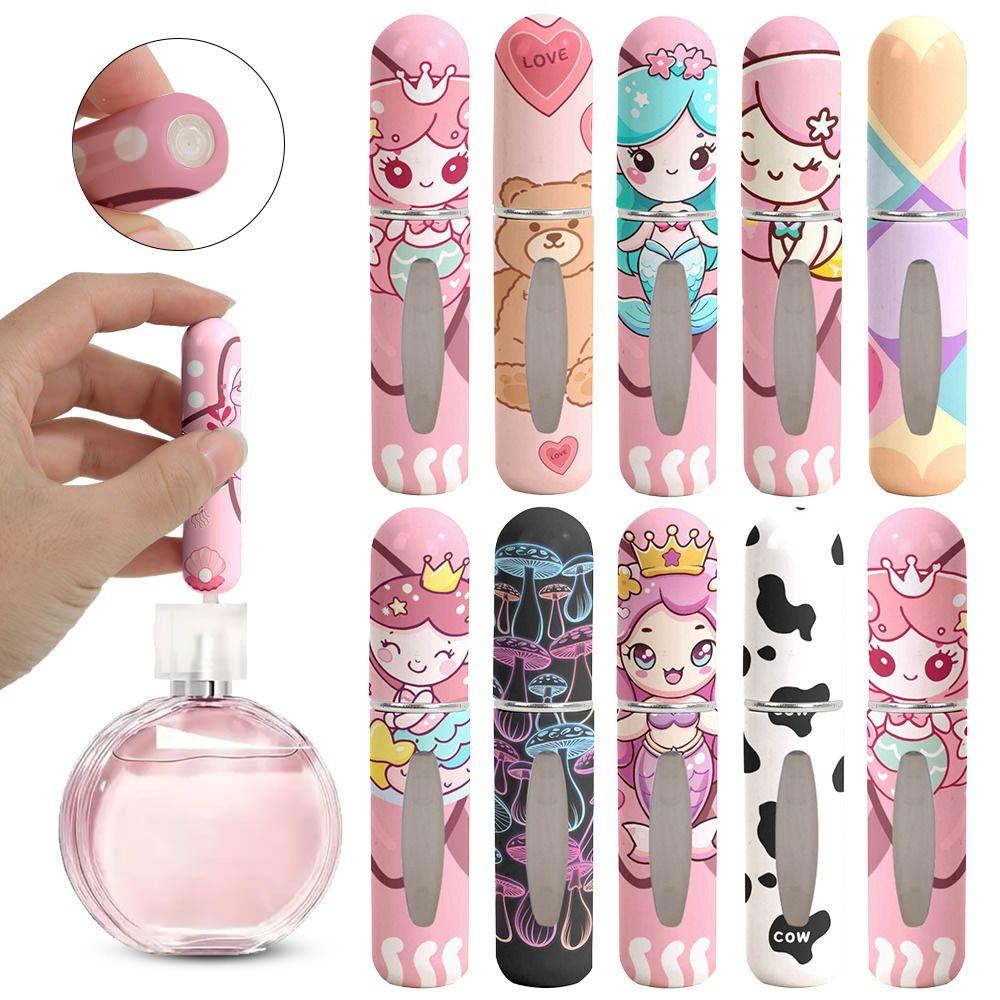 5ml Mini Perfume Bottle Leak-proof Empty Spray Rotating Bottle Refillable Perfume Dispensing Bottles