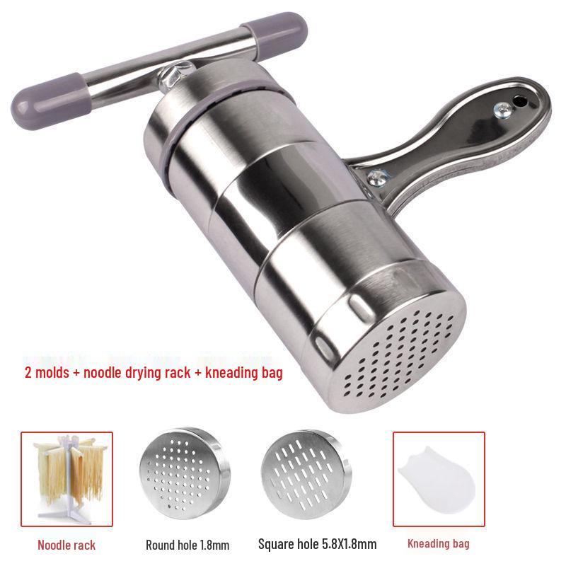 Stainless Steel Manual Noodle Maker with Plastic Dough Press