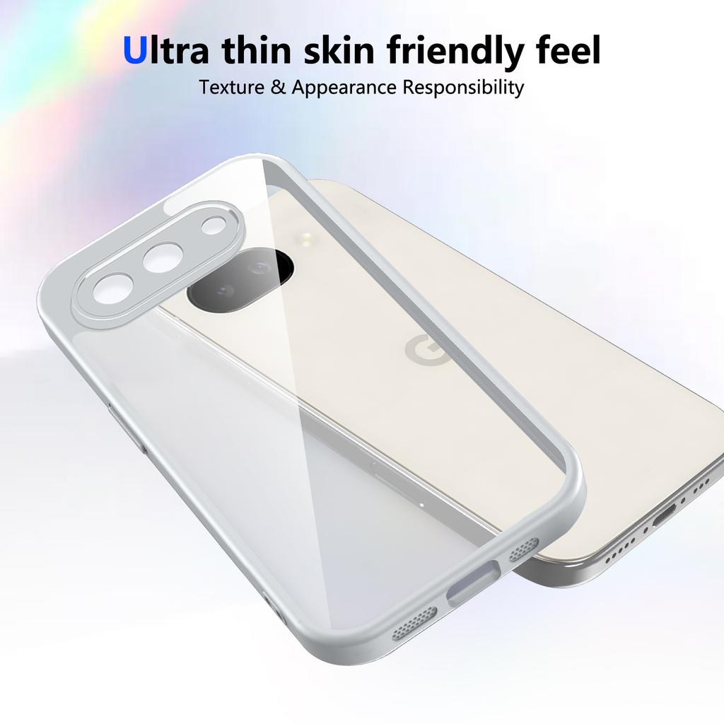 Etui na Google Pixel 9A 10A z poduszką powietrzną, odporne na wstrząsy, silikonowy zderzak, przezroczysta matowa tylna okładka, twarde etui na telefon na Google Pixel 10A