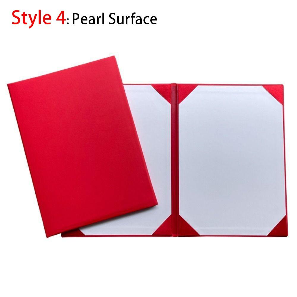1Pcs Thicken A3 A4 Paper Hardcover Plush Surface File Page Folder  Signing Contract
