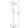 Miyatake Seisakusho LALIA Pole 34cm Wide X 34cm Deep X 173cm Hanger, High, Silver, Space-Saving Design, AR-P017SL